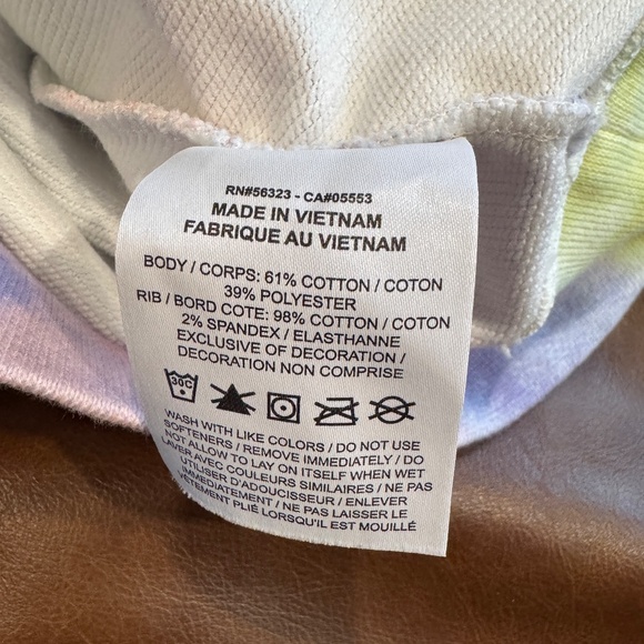 NIKE Tie-Dye Swoosh Half Crop Hoodie Sweatshirt L Purple Pink Tennis-ball-Green - Picture 9 of 10